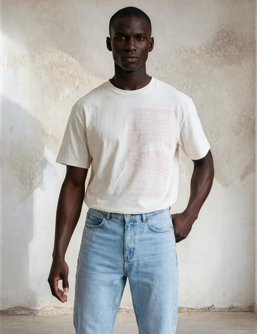 Camiseta Oversize Unisex – Wave Flock Tee Pastel Pink