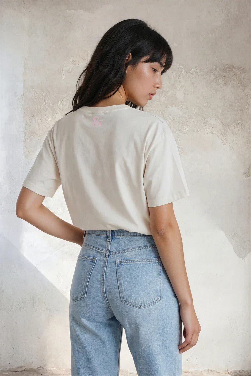 Camiseta Oversize Unisex – Wave Flock Tee Pastel Pink