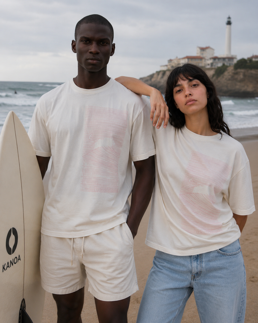 Camiseta Oversize Unisex – Wave Flock Tee Pastel Pink