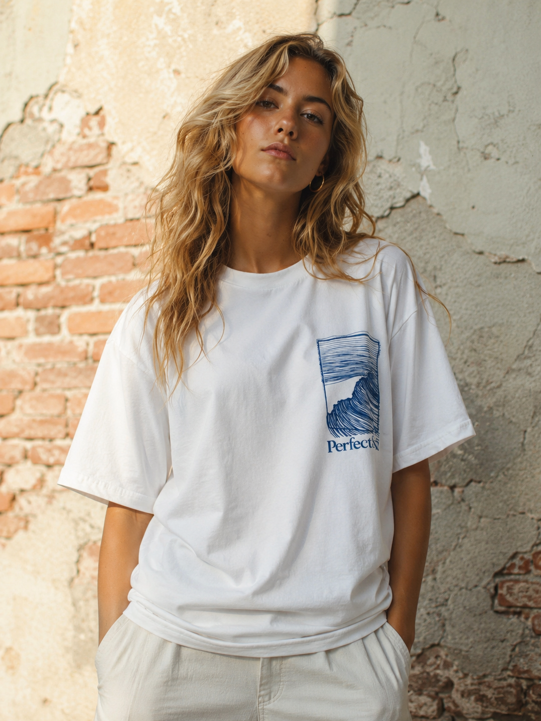 Unisex Oversize T-shirt – “Blue Wave”