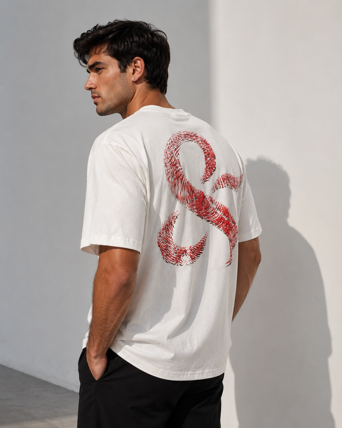 Camiseta Oversize Unisex – White Ampersand
